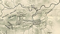 A map produced during the gold rush