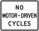 No Motor Driven Cyclists