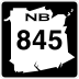 Route 845 marker