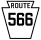 Pennsylvania Route 566 marker