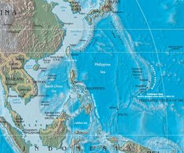 Map showing the location of the Philippine Sea