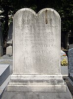 Tombstone of Jules Worms, Montparnasse Cemetery, Paris