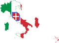 Flag map of the kingdom of Italy (1940)