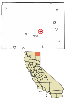 Location of Alturas in Modoc County, California