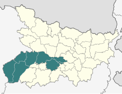 Location of Patna division in Bihar