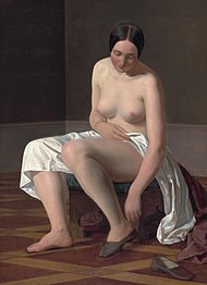 Girl with Slippers – Model Study of Madam Hack (1843)