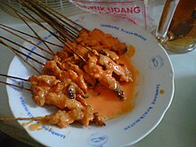 Sate srepeh from Rembang, Central Java