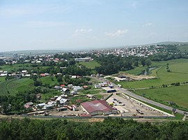 Panoramic view of Șcheia, as seen from the ruins of the namesake medieval fortress