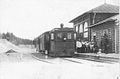 Train at Dyuny railway station, 1900s