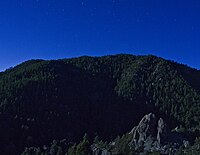 Moonlit view of Gallinas Canyon in the Black Range