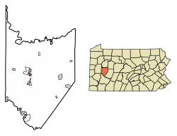 Location of Applewold in Armstrong County, Pennsylvania.