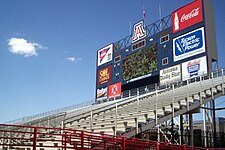 Arizona Stadium's former scoreboard, torn down after the 2011–2012 season