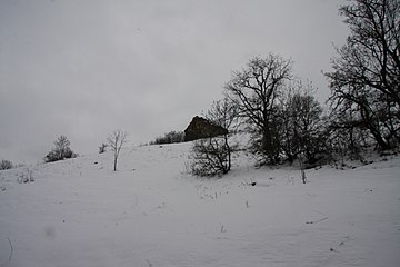Scenery around Dzoravank Church in winter