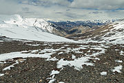 The top of Ganda La Winter Pass on the way to Skiu