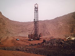Drilling for oil in the Taoudeni basin.