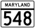 Maryland Route 548 marker