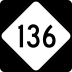 North Carolina Highway 136 marker