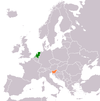 Location map for the Netherlands and Slovenia.