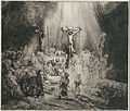 The Three Crosses, 1653, drypoint etching, state III of V, Museum of Fine Arts, Boston