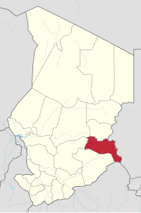 Map of Chad showing Sila.