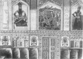 A detail of wall decoration of the Sardar Palace, 1828, by an Azerbaijani artist Mirza Gadim Iravani
