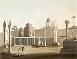 A painting of the temple by James Hunter, published posthumously in 1804.