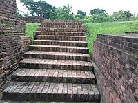 The remains of a staircase