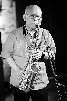 Akira Sakata performing in 2018