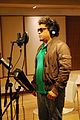 Image 7A Mexican son jarocho singer recording tracks at the Tec de Monterrey studios (from Recording studio)