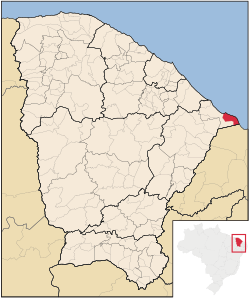 Location of Icapuí in Ceará