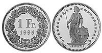 1 Swiss franc 1995