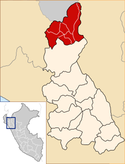 Location of San Ignacio in the Cajamarca Region