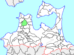 Location of Nakasato in Aomori Prefecture
