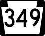 Pennsylvania Route 349 marker