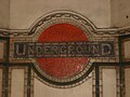 Image 45Early style tube roundel in mosaic at Maida Vale Underground station.