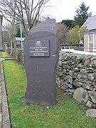 A slate memorial to commemorate the Strike at the Penrhyn Slate Quarry, in the grounds of Jerusalem Chapel.