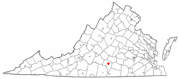 Location of Charlotte Court House, Virginia