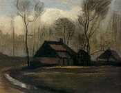 Farmhouses Among Trees (1883), Vincent van Gogh