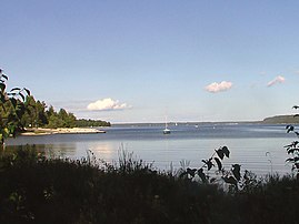 Boat launch in the vicinity of Welcker's Point, as seen from Nicolet Bay Trail