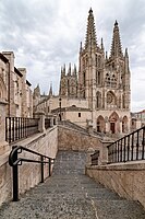 Façade and openwork spires of Burgos Cathedral (1440–1481) by Juan de Colonia and Simón de Colonia