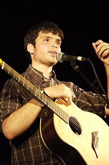 Jimmy Needham performing during the CD release for his album Not Without Love in Nashville, TN on August 24, 2008.