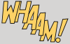 Some of the lettering used in Whaam!