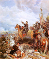 King John III Sobieski blessing Polish attack on Turks in Battle of Vienna in 1683
