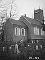 Rear of the church in a 1935 photo from the Historic American Buildings Survey