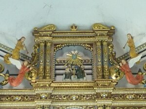 Polychromed retablo