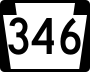 Pennsylvania Route 346 marker
