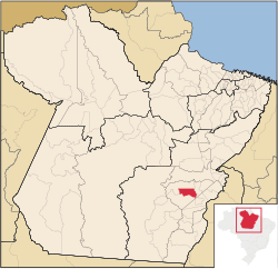 Location of Canaã dos Carajás in the State of Pará