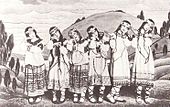 Dancers from 1913 production of The Rite of Spring