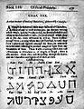 The Celestial Alphabet, from Heinrich Cornelius Agrippa's "De Occulta Philosophia", english edition.