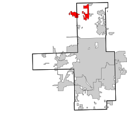 Location of within Tulsa County, and the state of Oklahoma